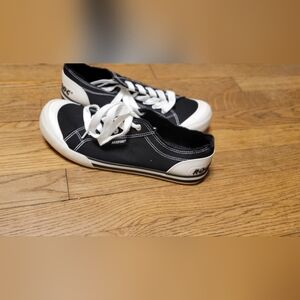 Womens Black and White Sneakers